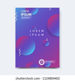 Abstract vector design for cover, poster, banner, flayer, business card, magazine annual report, title page, brochure template layout or booklet .A4 size with geometric shapes on white background