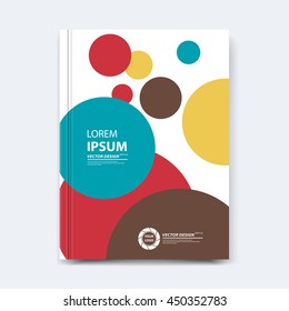 Abstract vector design for cover, poster, banner, flyer, business card, magazine annual report, title page, brochure template layout or booklet .A4 size with geometric shapes on white background.