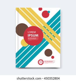 Abstract vector design for cover, poster, banner, flyer, business card, magazine annual report, title page, brochure template layout or booklet .A4 size with geometric shapes on white background.