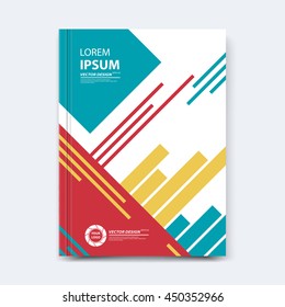 Abstract vector design for cover, poster, banner, flyer, business card, magazine annual report, title page, brochure template layout or booklet .A4 size with geometric shapes on white background.
