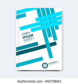 Abstract vector design for cover, poster, banner, flayer, business card, magazine annual report, title page, brochure template layout or booklet .A4 size with geometric shapes on white background.