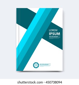 Abstract vector design for cover, poster, banner, flayer, business card, magazine annual report, title page, brochure template layout or booklet .A4 size with geometric shapes on white background.