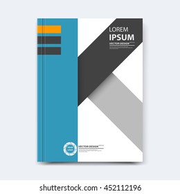 Abstract vector design for cover, poster, banner, flayer, business card, magazine annual report, title page, brochure template layout or booklet .A4 size with geometric shapes on white background.