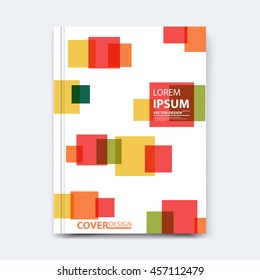 Abstract vector design for cover, poster, banner, flayer, business card, magazine annual report, title page, brochure template layout or booklet .A4 size with geometric shapes on white background.