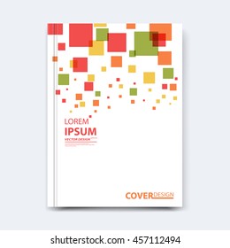 Abstract vector design for cover, poster, banner, flayer, business card, magazine annual report, title page, brochure template layout or booklet .A4 size with geometric shapes on white background.