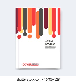 Abstract vector design for cover, poster, banner, flayer, business card, magazine annual report, title page, brochure template layout or booklet .A4 size with geometric shapes on white background.