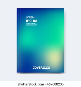 Abstract vector design for cover, poster, banner, flayer, business card, magazine annual report, title page, brochure template layout or booklet A4 size blurred backdrop
