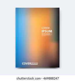 Abstract vector design for cover, poster, banner, flayer, business card, magazine annual report, title page, brochure template layout or booklet A4 size blurred backdrop