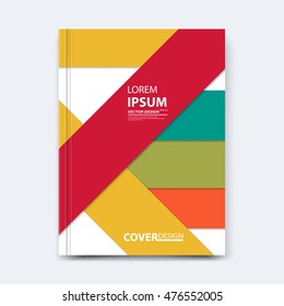 Abstract vector design for cover, poster, banner, flayer, business card, magazine annual report, title page, brochure template layout or booklet .A4 size with geometric shapes on white background.