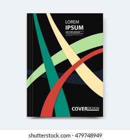 Abstract vector design for cover, poster, banner, flyer, business card, magazine annual report, title page, brochure template layout or booklet .A4 size with geometric shapes on white background.