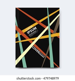 Abstract vector design for cover, poster, banner, flyer, business card, magazine annual report, title page, brochure template layout or booklet .A4 size with geometric shapes on white background.