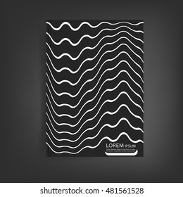 Abstract vector design for cover, poster, banner, flyer, business card, magazine annual report, title page, brochure template layout or booklet .A4 size with geometric shapes on white background.