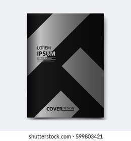 Abstract vector design for cover, poster, banner, flayer, business card, magazine annual report, title page, brochure template layout or booklet .A4 size with geometric shapes on white background.
