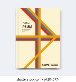 Abstract vector design for cover, poster, banner, flyer, business card, magazine annual report, title page, brochure template layout or booklet .A4 size with geometric shapes on white background.