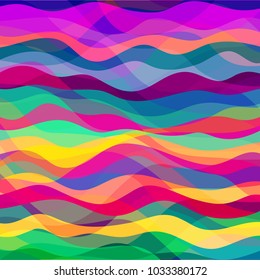 Abstract Vector Design Creativity Background of Colorful Waves