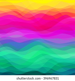 Abstract Vector Design Creativity Background of Colorful Waves