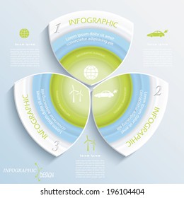 Abstract vector design eco infographic (can be used for your web design, workflow or graphic layout, diagram, education, presentation)