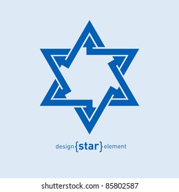 The Abstract vector design element blue star