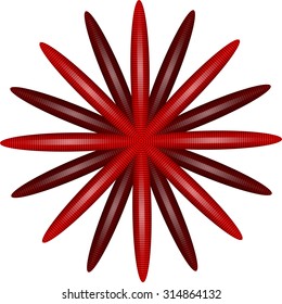 Abstract vector design element. Floral shape.