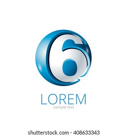 Abstract Vector Design Element - Metal 6 sphere logo template