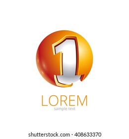 Abstract Vector Design Element - Metal 1 sphere logo template