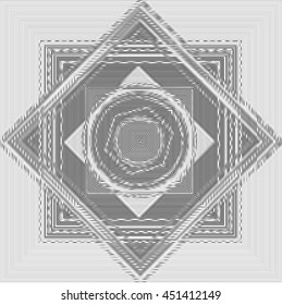 Abstract vector design element. Ornamental rhombus.