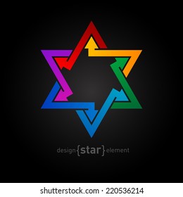 The Abstract vector design element spectrum star