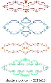 Abstract vector design elements