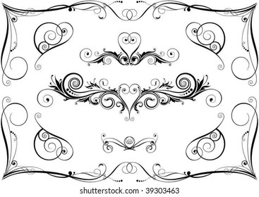 Abstract vector design elements