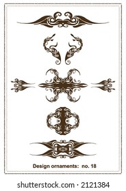 elementos de design vetorial abstrato, bordas, quadros, retro, tribal, tabela floral, ornamentos, parte de uma coleção de 100 peças, verifique minha galeria para outras peças desta coleção