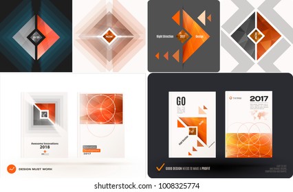 Abstract vector design elements for graphic layout