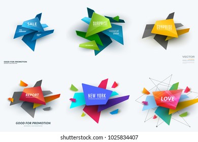 Abstract vector design elements for graphic template. Creative modern business background with colourful shapes
