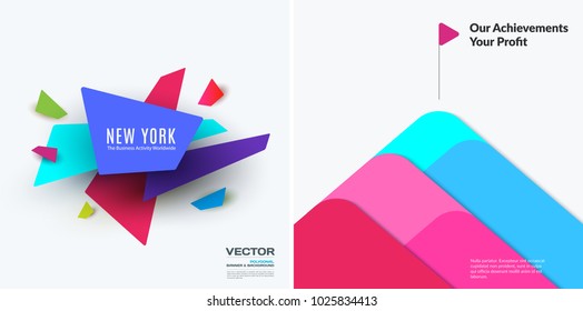 Abstract vector design elements for graphic layout. Creative modern colourful business background template for holiday