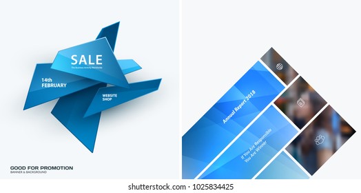 Abstract vector design elements for graphic template. Creative modern business background with colourful shapes