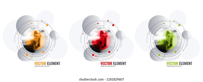 Abstract vector design elements for graphic layout.