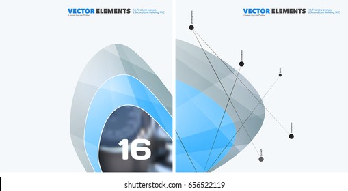 Abstract vector design elements for graphic layout. Modern business background template with grey soft, pebble shapes  for tech, pharmacy, health, ecology.
