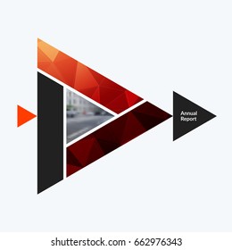 Abstract vector design elements for graphic layout. Modern business background template with colourful triangles,