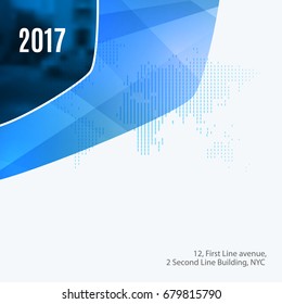 Abstract vector design elements for graphic layout. Modern business background template with blue  soft, rounded shapes for tech, innovative technology.