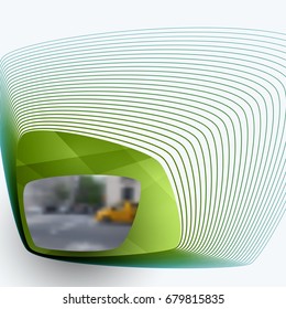 Abstract vector design elements for graphic layout. Modern business background template with green soft, rounded shapes for tech, innovative technology.