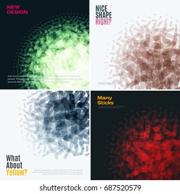 Abstract vector design elements for graphic layout.