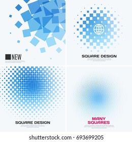 Abstract vector design elements for graphic layout.