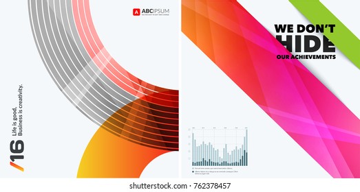 Abstract vector design elements for graphic layout.