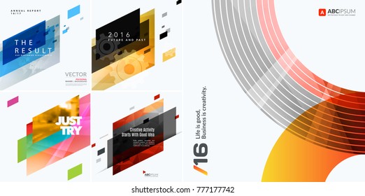 Abstract vector design elements for graphic layout