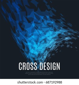 Abstract vector design elements with stars and black background
