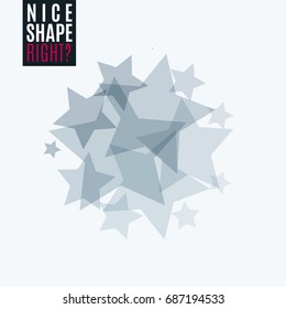 Abstract vector design elements with stars for fun