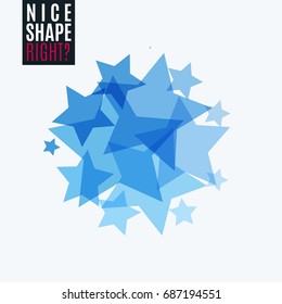 Abstract vector design elements with stars for fun