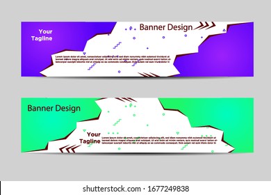 Diseño vector abstracto de banner geométrico. Folletos de diseño, pancartas, folletos y tarjetas con elementos acantilados.