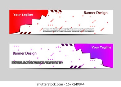 Diseño vector abstracto de banner geométrico. Folletos de diseño, pancartas, folletos y tarjetas con elementos acantilados.