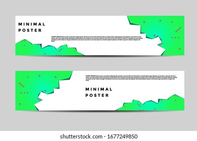 Diseño vector abstracto de banner geométrico. Folletos de diseño, pancartas, folletos y tarjetas con elementos acantilados.
