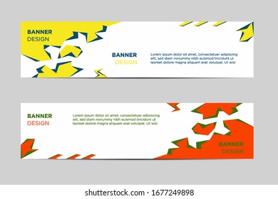 Abstract vector design of geometric banner. Design leaflets, banners, brochures, and cards with cliff elements.